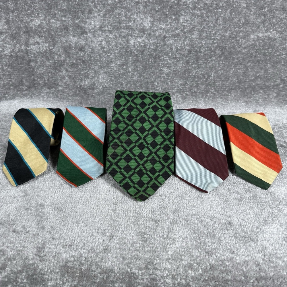 Vintage Penneys Towncraft Tie Lot Striped‎ Geometric 52"-54"